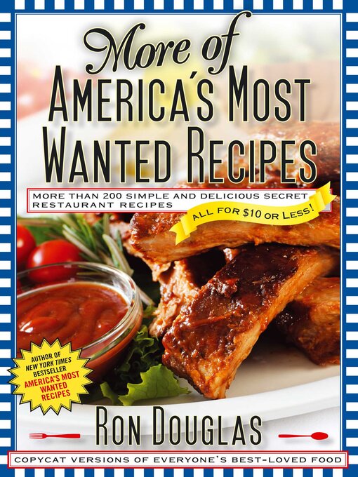Title details for More of America's Most Wanted Recipes by Ron Douglas - Wait list